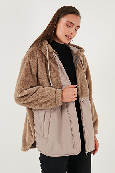 Lela Comfort Fit Kapüşonlu Yumuşak Dokulu Mont MONT 497HOLLY