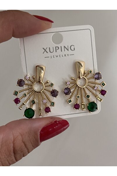 Butik Xuping 14Ak Multi-Color Arrow Earrings