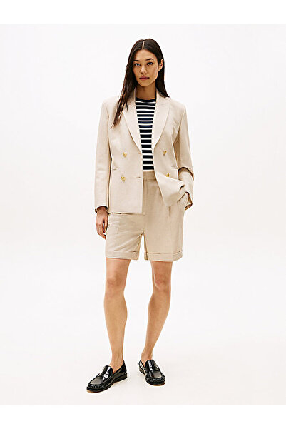 Tommy Hilfiger Women's Linen Blend Slim Blazer