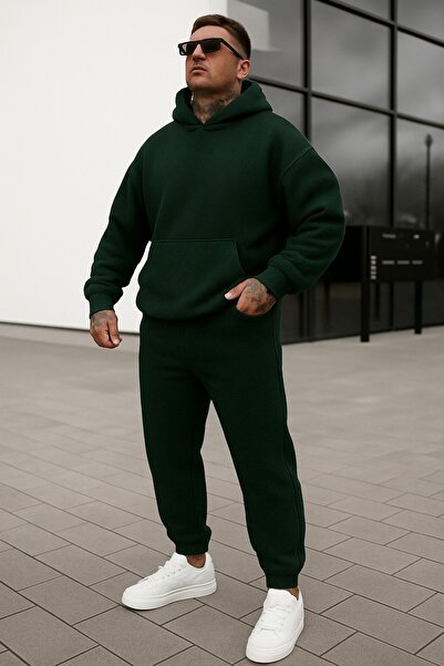 COHERENT Set de jogger cu glugă oversize, unisex, pentru bărbați/femei, cu fu...