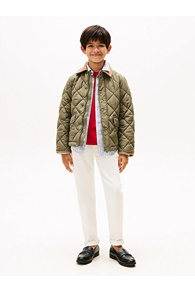 Tommy Hilfiger Boy's Contrast Collar Quilted Jacket