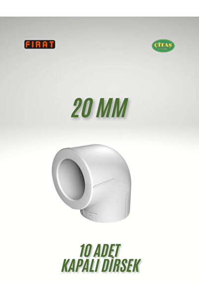ÇİTAŞ FIRAT 20MM PPRC KAPALI DİRSEK TEMİZ SU KAYNAKLI KAPALI DİRSEK 10 ADET