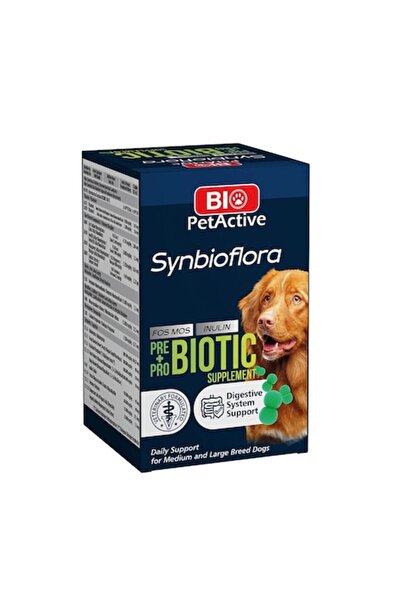 Bio PetActive Supliment nutritiv cu prebiotice și probiotice Synbioflora, pt câini de talie medie și mare, 60 tb