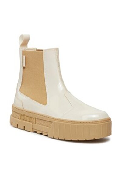 Puma γυναικείες μπότες Chelsea 393626 λευκές