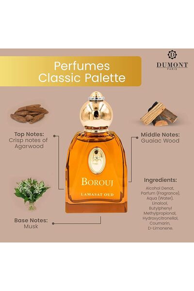Dumont BOROUJ Lamasat Oud Unisex Eau de Perfume, 85 ml