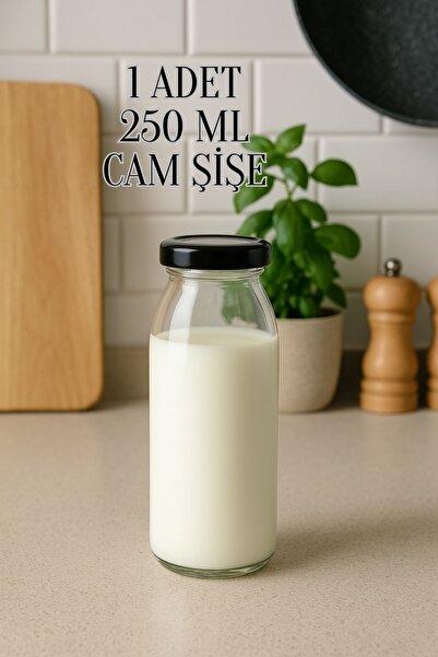 Rotanev 1 Adet 250 ml Beslenme Şeffaf Meyve Suyu, Meşrubat, Limonata Şişesi S...