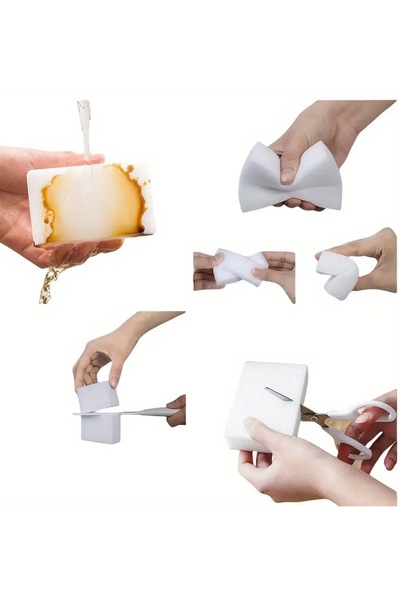 Homeland إسفنجة التنظيف السحرية النانوية - أبيض، عبوة من قطعتين