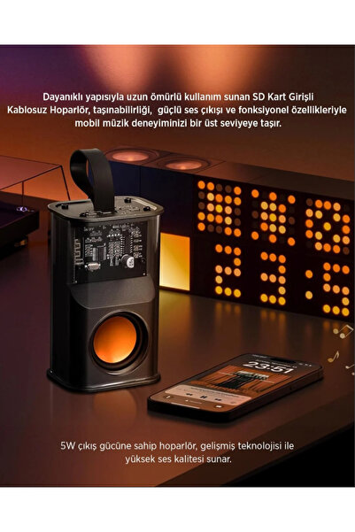 dijitech Bluetoothlu Hoparlör Cd kart ve Aux girişli