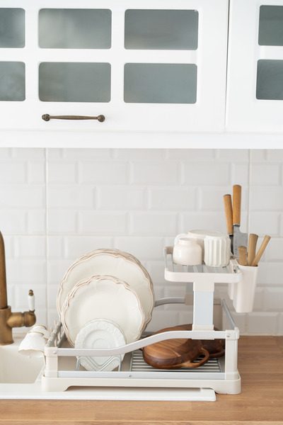 Dekorzdükkan BUL-004 Alüminyum 2 Katlı Bulaşıklık (Paslanmaz)