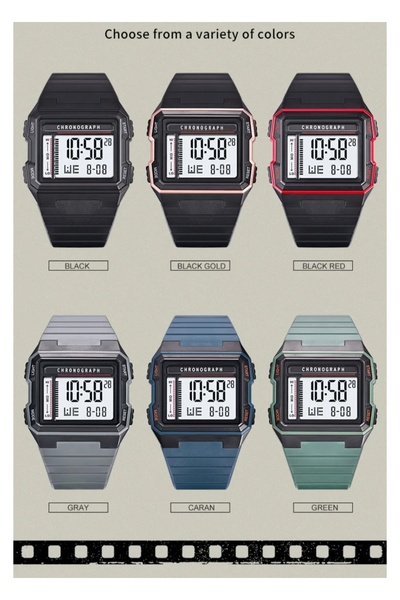 PW POLO WHITE Digital Men's Wristwatch