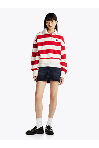 Tommy Hilfiger kadın tjw boxy badge polo sweatshirt