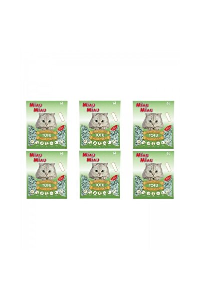 MIAU MIAU Pachet 6 x Nisip pentru pisici Tofu ALOE VERA 6 L