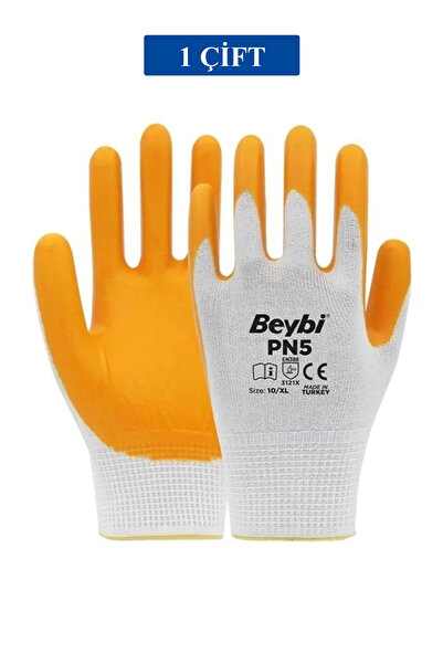 Royaleks Group Pn5 Sarı Iş Eldiveni Polyester No:10 Örme Nitril Beybi - 1 Çift