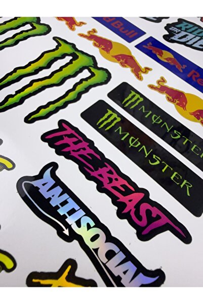 ca kay bu Bisiklet Sticker Seti – Holografik Suya Dayanıklı 22 Parça