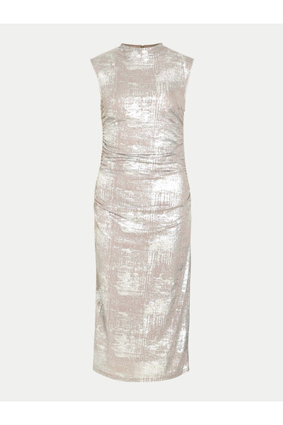 VILA Γυναικείο Φόρεμα Κοκτέιλ 14100142 Ασημί