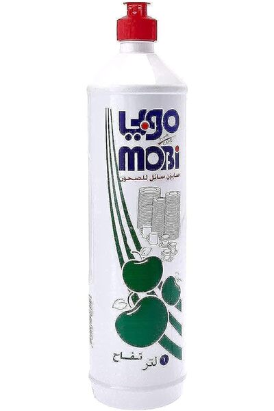 MOBY جل غسيل الأطباق برائحة التفاح، 1 لتر - عبوة واحدة