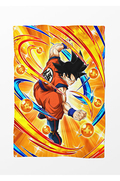 Home Son Goku Anime Design Fleece TV Blanket Soft Polar Blanket
