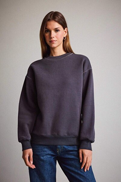 DeFacto Overshirt Fit Bisiklet Yaka Sweatshirt G3320AX25AU