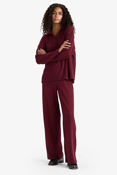 DeFacto Wide Leg Corduroy Camisole Elastic Waist Trousers F1012Ax25Au