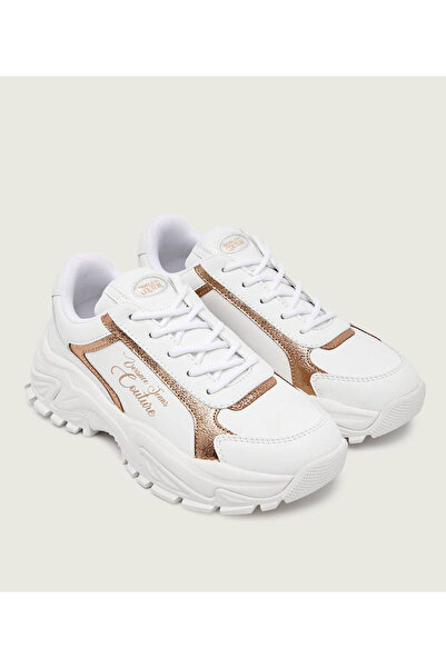 Versace Unısex Kaydırmaz Yüksek Taban Logo Detaylı Beyaz Sneaker 79VA3SV6ZPB29-003