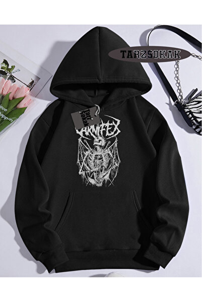 Tarzsokak Hanorac cu glugă negru Carnifex Design special