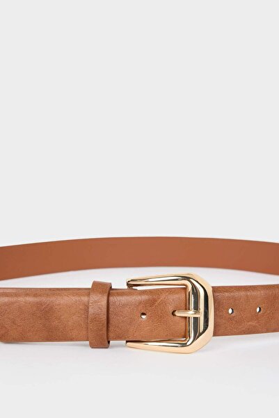 DeFacto Γυναικεία ζώνη τζιν με μεγάλη αγκράφα από συνθετικό δέρμα F3280AXNS