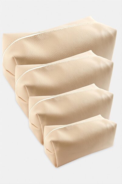 Ronanna 4 أكياس مكياج محمولة باليد