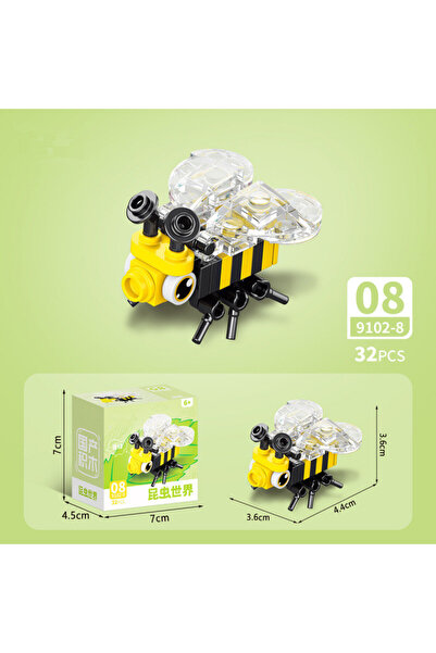 choice2 9102-8 Insect World Animals Scorpion Mantis Ants Spider Birds Marine Animal Building Blocks Toys Des