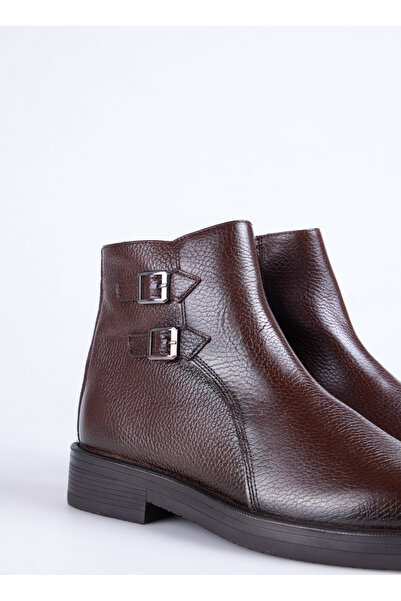 Fabrika Deri Kahve Erkek Bot