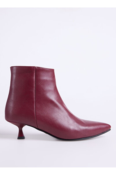 Fabrika Bordo Kadın Topuklu Bot KITTEN-CHARLEY