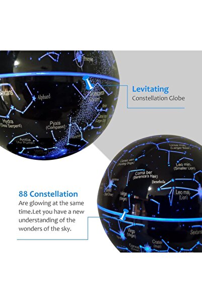 Hcnt Levitating Light Globe Magnetic Floating Night Light Constellation Ball
