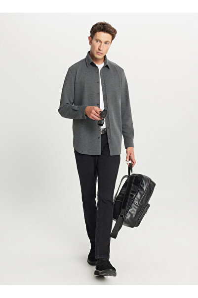 ALTINYILDIZ CLASSICS Comfort Fit Klasik Yaka Antrasit Erkek Gömlek ACE020261246_ATR