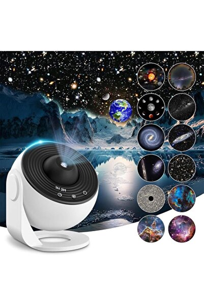 Generic جهاز عرض النجوم المجرة 12 في 1، إضاءة ليلية 4K مع 12 فيلمًا ودوران هادئ
