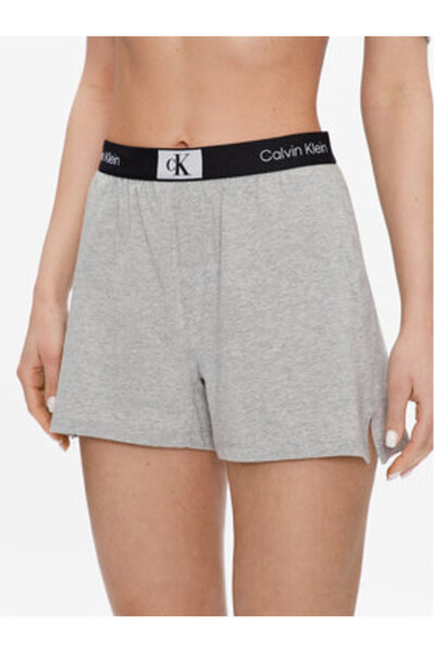 Calvin Klein Γυναικεία Πυτζάμα Σορτς Εσώρουχα 000QS6947E Γκρι