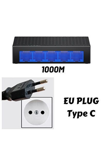 Choice1 Gigabit with EU Plug KeepLiNK 5-Port Network Ethernet Switch Plug and Play Unmanaged