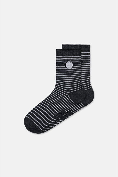SUWEN Penguin Stripe Soket Çorap