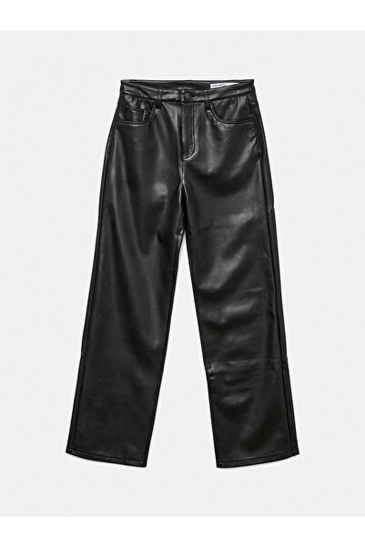 Vero Moda Γυναικείο Παντελόνι από Τεχνητό Δέρμα 10310878 Μαύρο