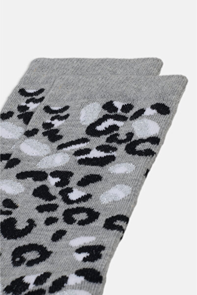 SUWEN Leopard Soket Çorap