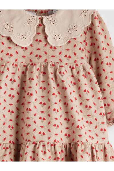 LC Waikiki LCW baby Bebe Yaka Çiçekli Kız Bebek Elbise