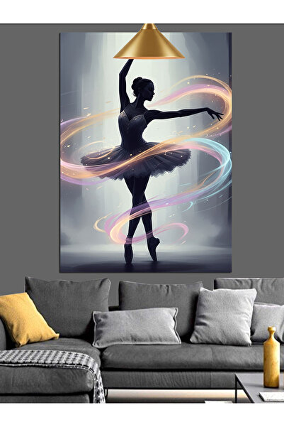 karizmart Hareketli Dijital Balerin Dekoratif Kanvas - Mdf Ahşap Tablo