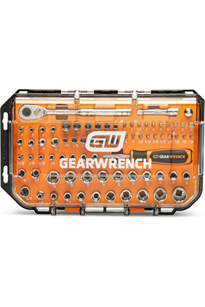 GearWrench 75-Piece 72-Tooth 6-Point SAE/Metric Mechanics Hand Tool Set