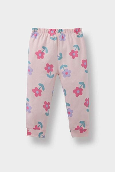 DeFacto Kız Bebek Pijama Takımı Çiçek Desenli Uzun Kollu Üst Uzun Alt (25 AU)
