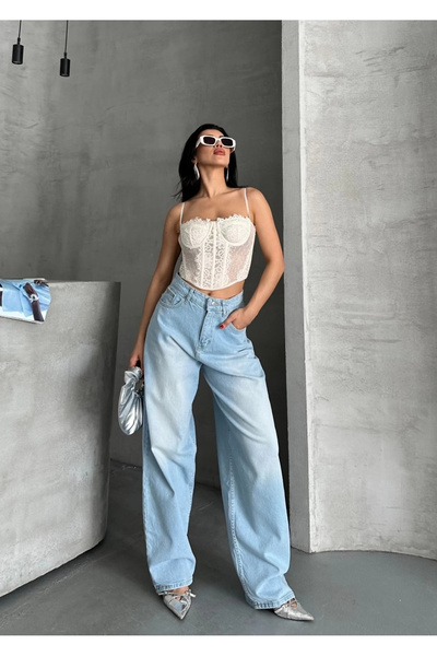 Işıltı kidss Baggy Super Stone Whiskers Wash Ice Blue D2007