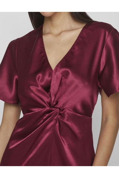 VILA Vila maxi dress, cherry red