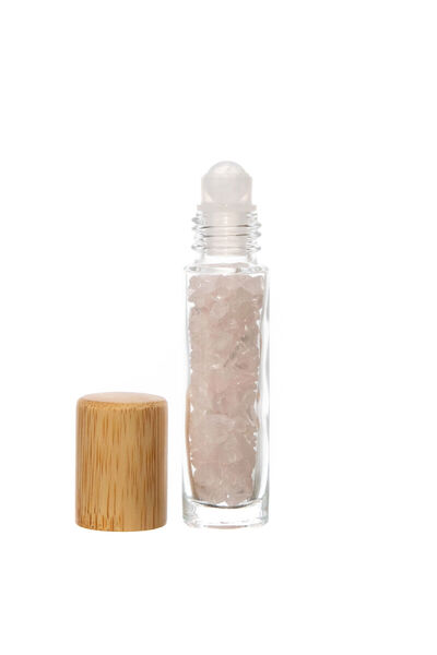 XTERRA Roll-On Bottle with Natural Rose Quartz Crystals – 10 ml