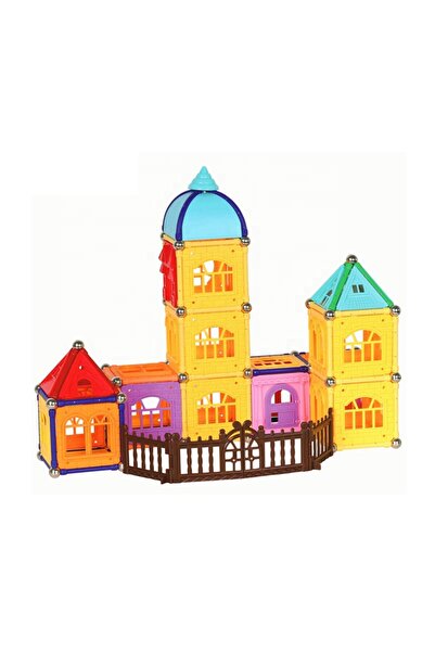 PROCART Magnetic construction set, 130 pieces, 3D castle construction, car, age 6+,