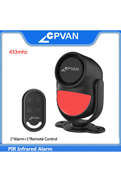 Choice3 مجموعة سوداء من جهاز إنذار كاشف الحركة بالأشعة تحت الحمراء PIR من CPV...