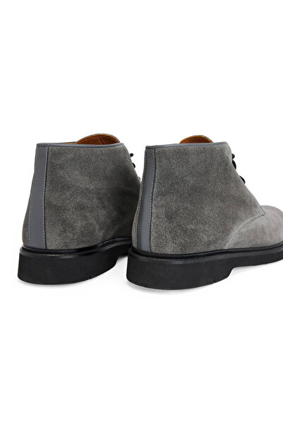 Hemington Doğal Süet Deri El Yapımı Açık Gri Bot