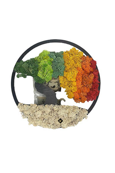 velve Copacul vietii in sase culori, tablou cu licheni, multicolor, Multicolo...