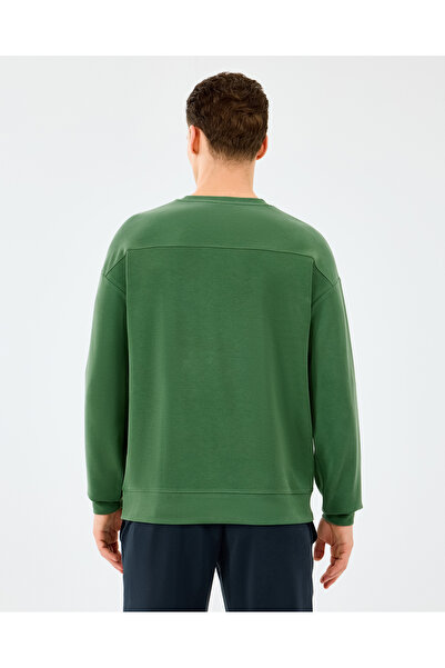 SKECHERS M Loose Crewneck Sweatshirt Erkek Haki Sweatshirt S2510041-4255